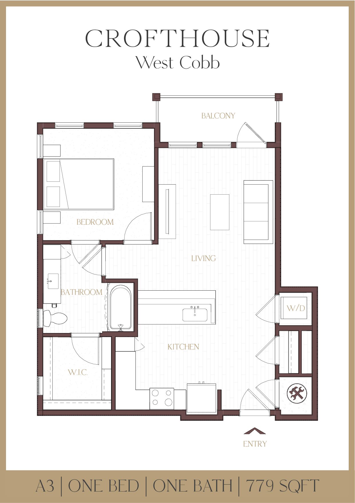 Crofthouse West Cobb A3 floor plan - Powder Springs, GA
