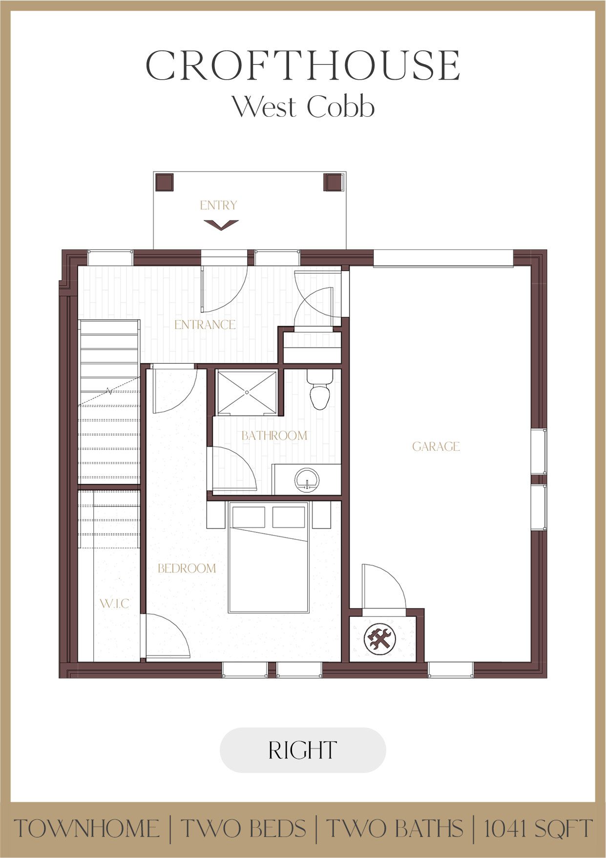 Crofthouse West Cobb townhome floor plan image - Powder Springs, GA